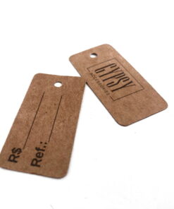 Mini tag retangular Kraft