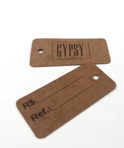 Mini tag retangular Kraft